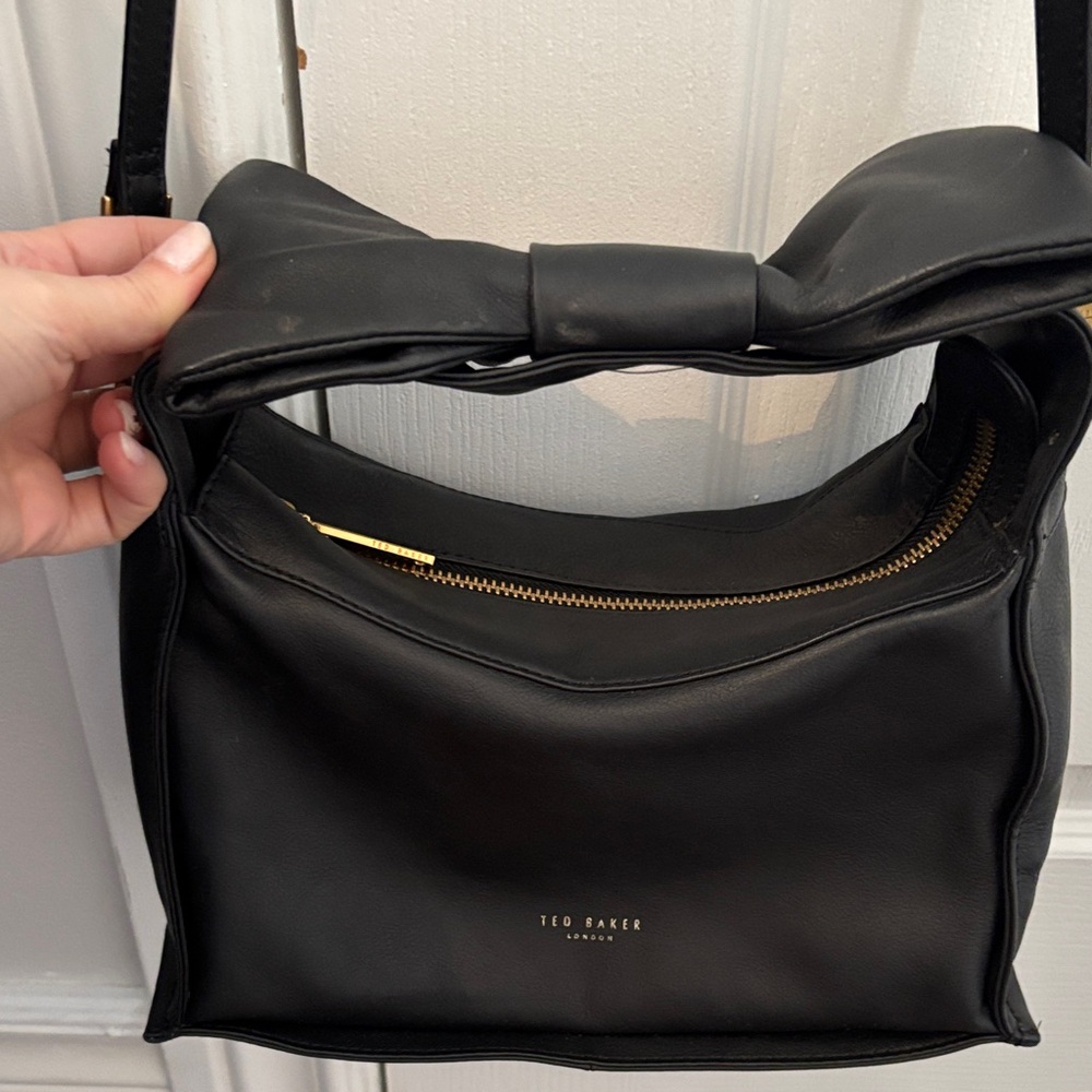 Ted Baker Black Shoulder Bag with Bow Detail